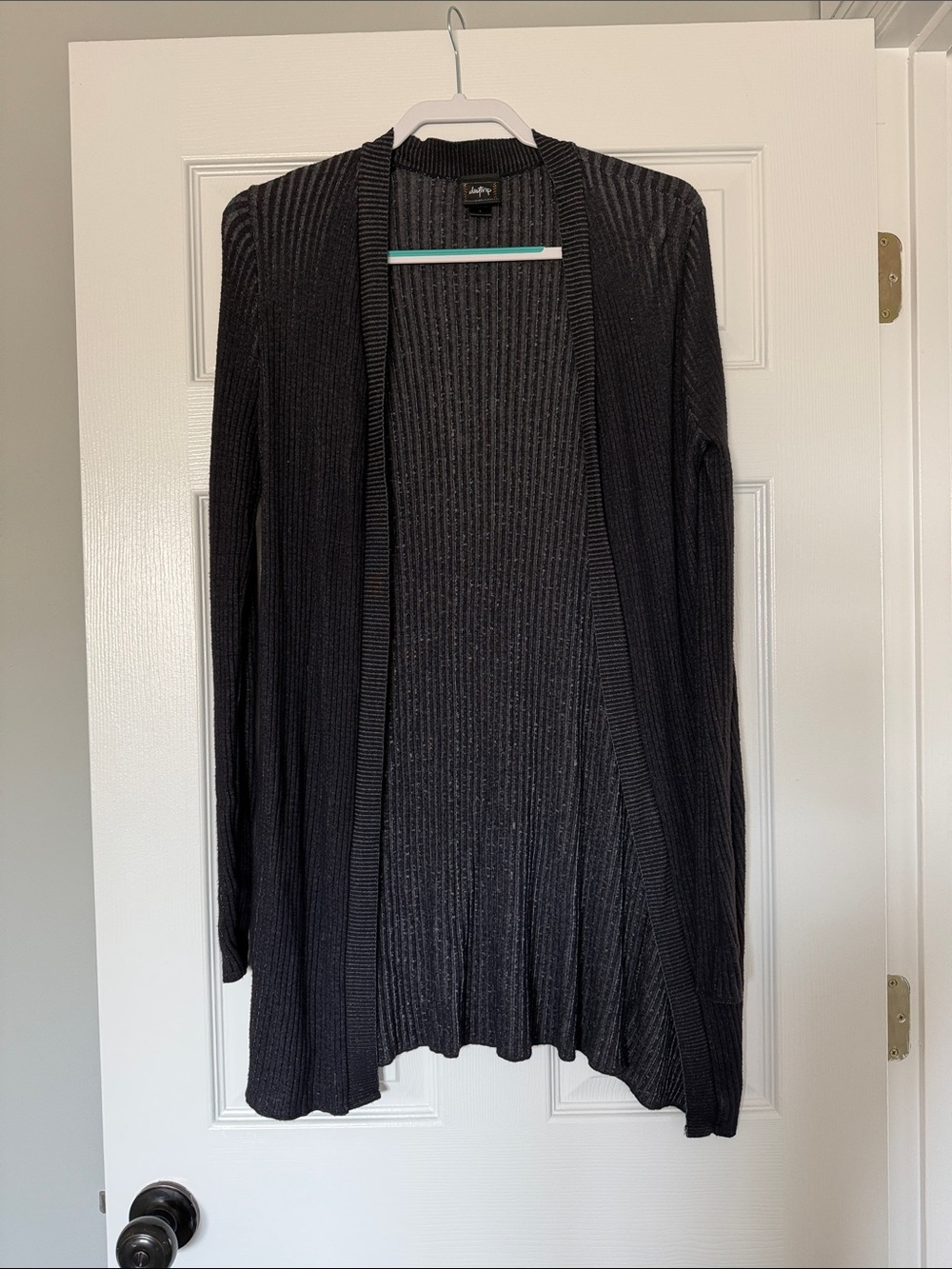 Daytrip Black Open Ribbed Cardigan